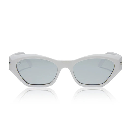 Sawtelle Glossy White Sunglasses