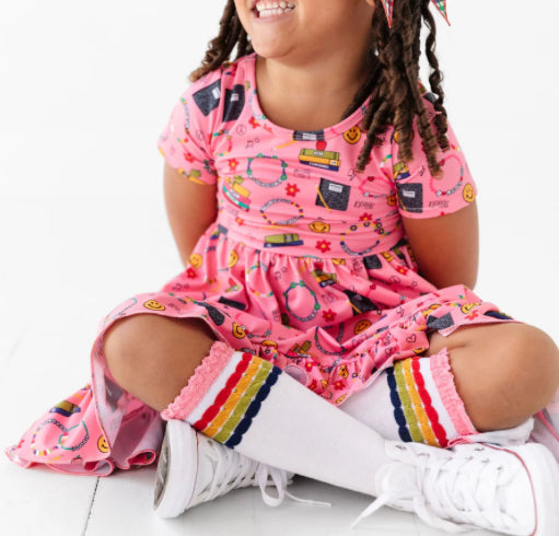 Primary Stripped Knee High Socks