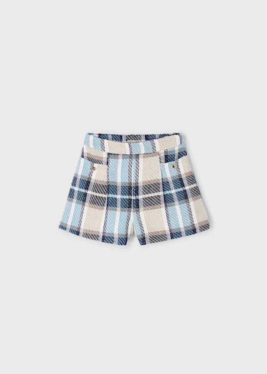 Navy Plaid Shorts