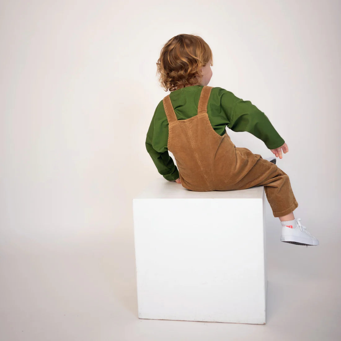 Gingerbread Cozy Cord Overalls