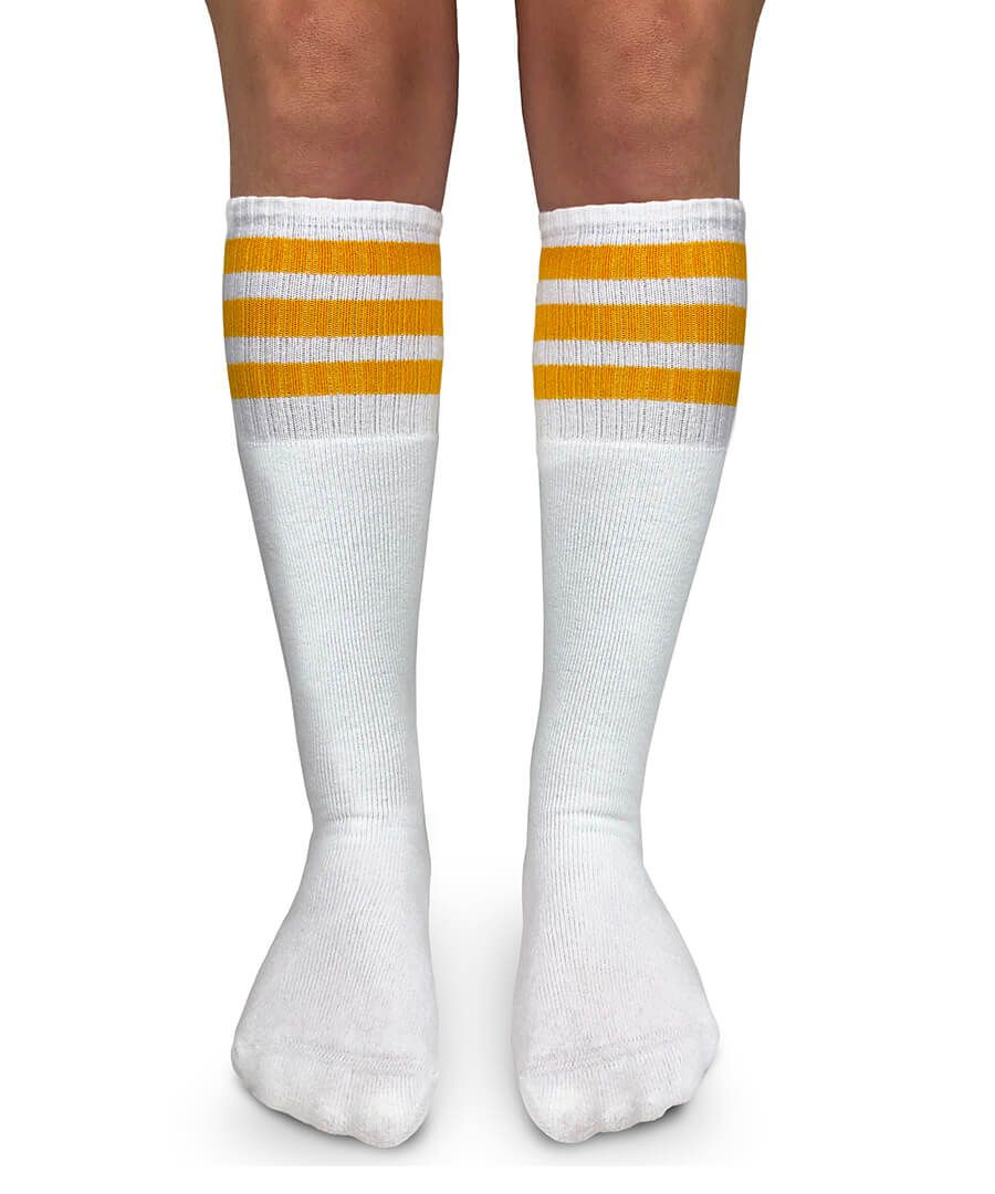 Gold Stripe Tube Socks