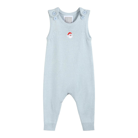 Light Blue Santa Knit Romper