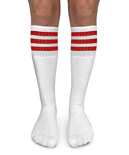 Red Stripe Tube Socks