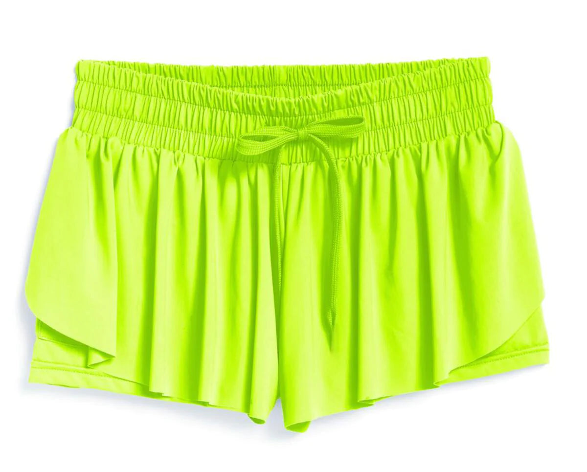 Neon Green Fly Away Shorts