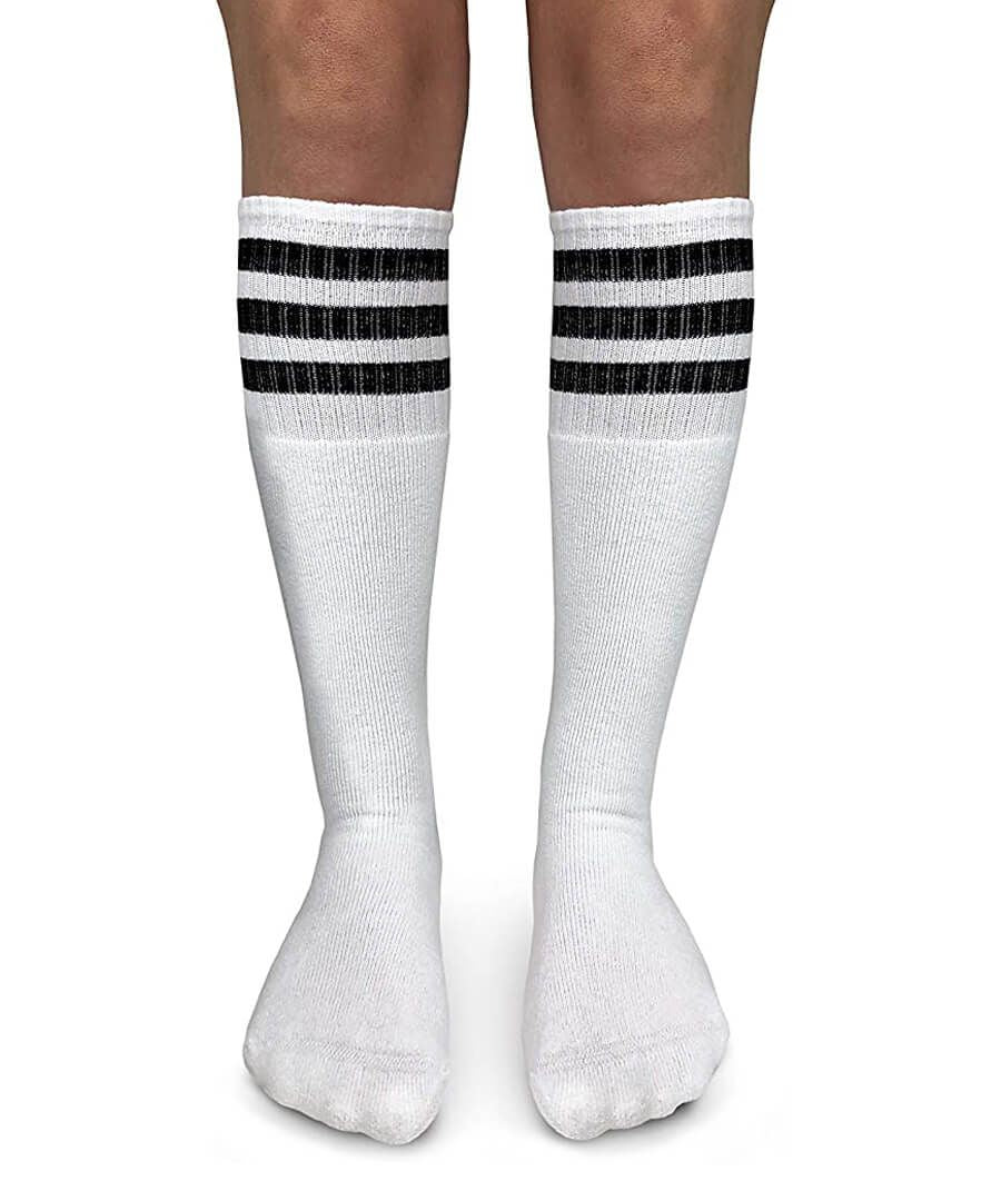 Black Stripe Tube Socks