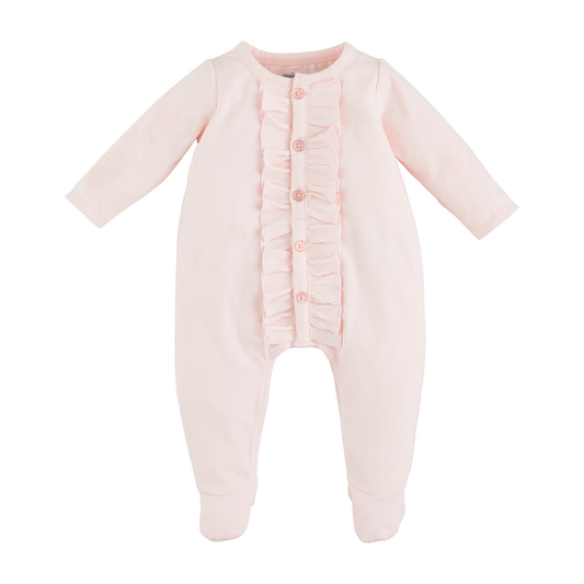 Pink Ruffle Baby Sleeper