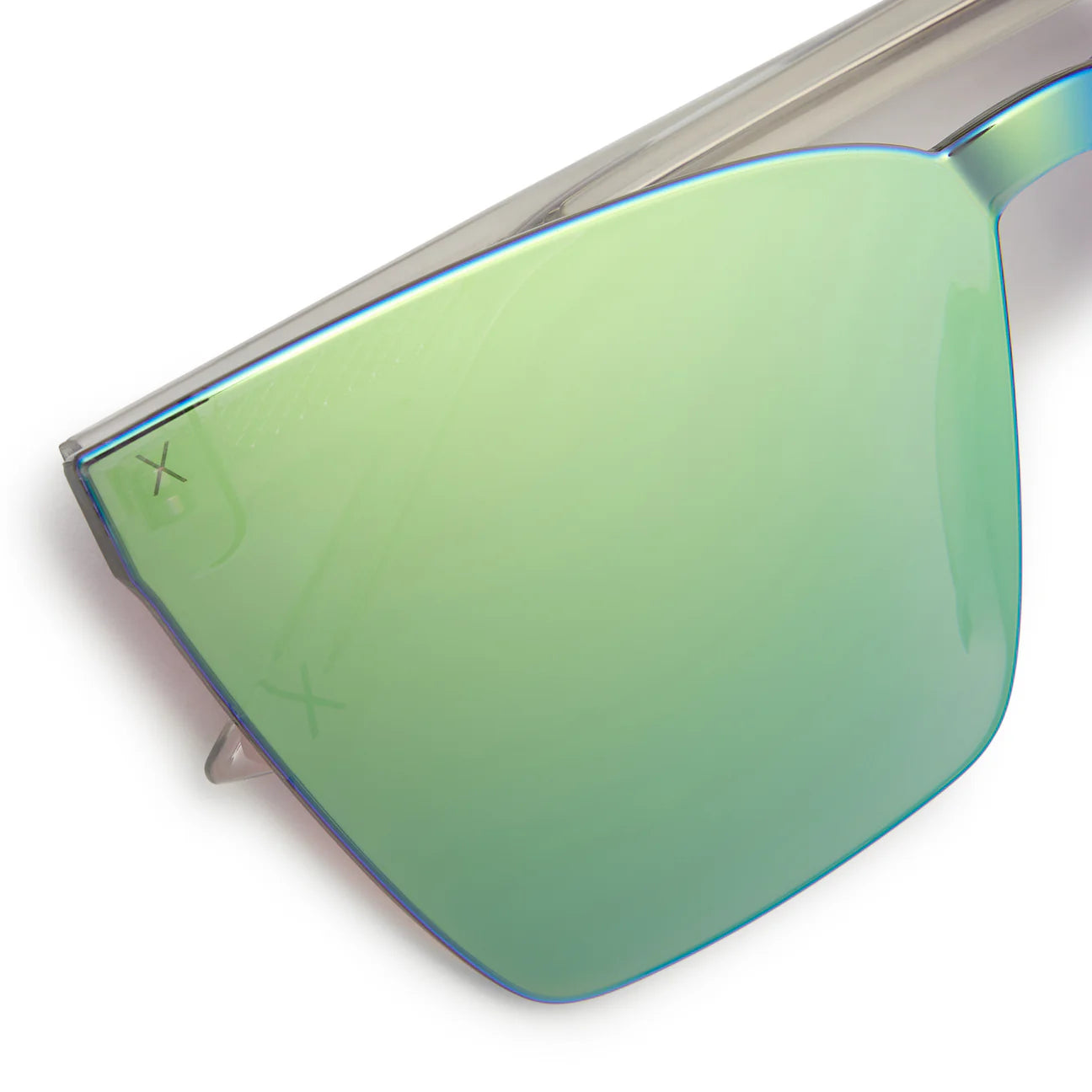 Glendale Crystal Clear & Cyan Mirror Sunglasses