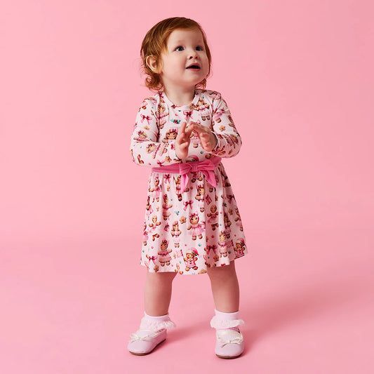 Ginger Posh Bow Twirl Bodysuit Dress