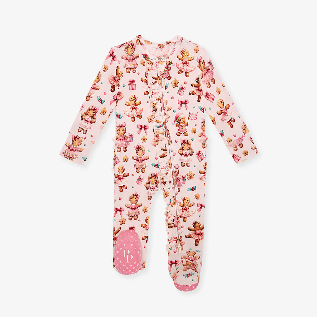 Ginger Posh Ruffled Footie