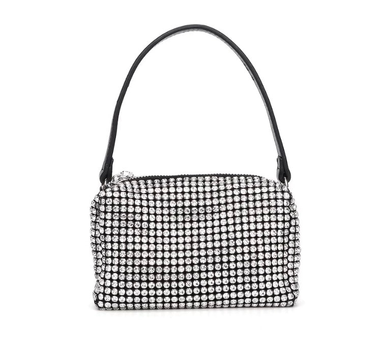 Silver Crystalized Purse