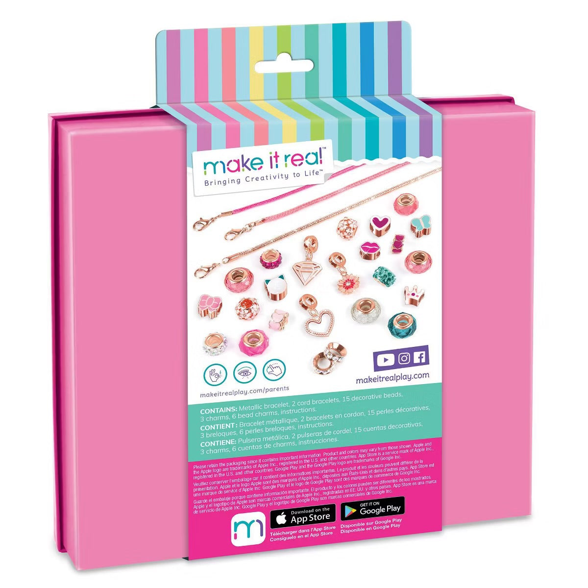 Think Pink Charm Bracelet Set