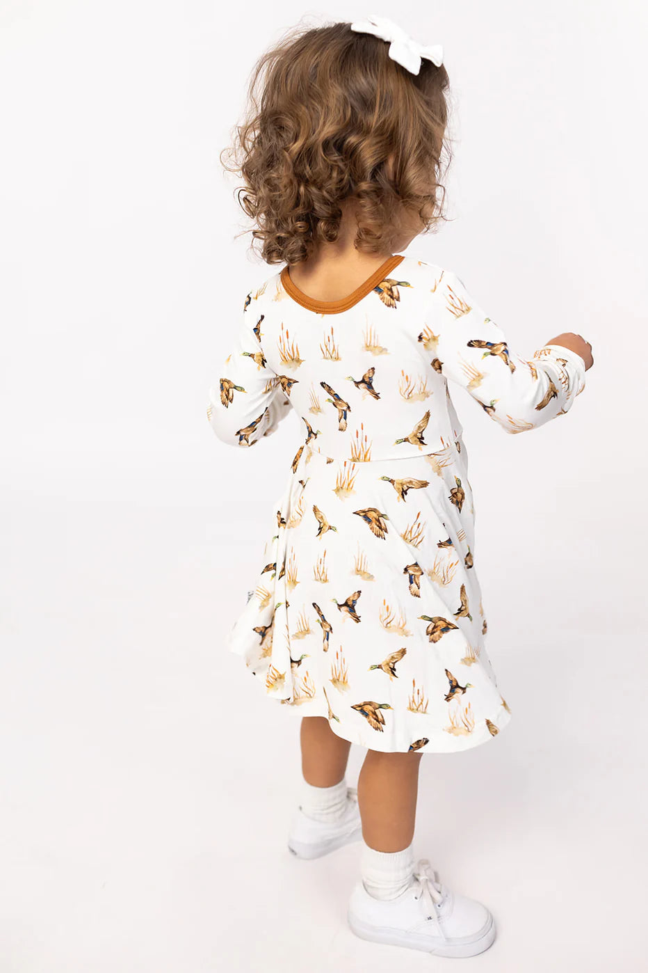 Ducks Bamboo LS Twirl Dress