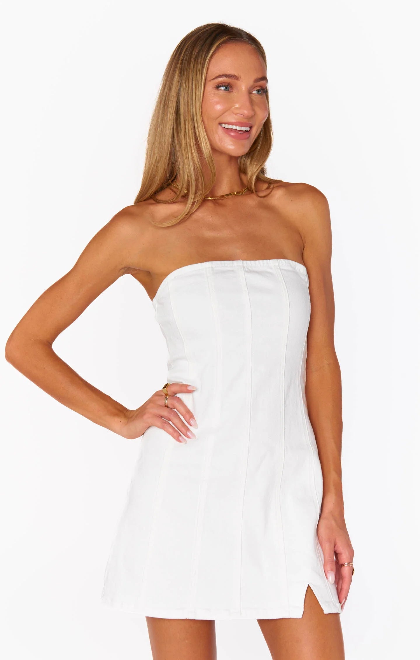 Coronado Corset Dress - Pearly White