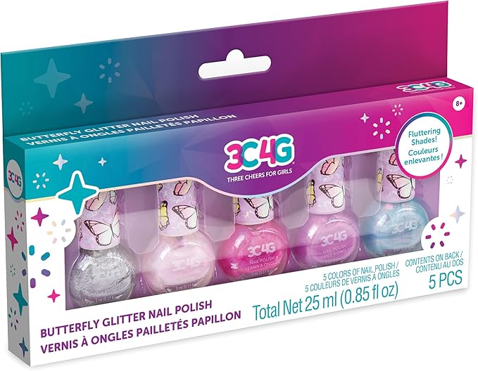 Butterfly Glitter Nail Polish