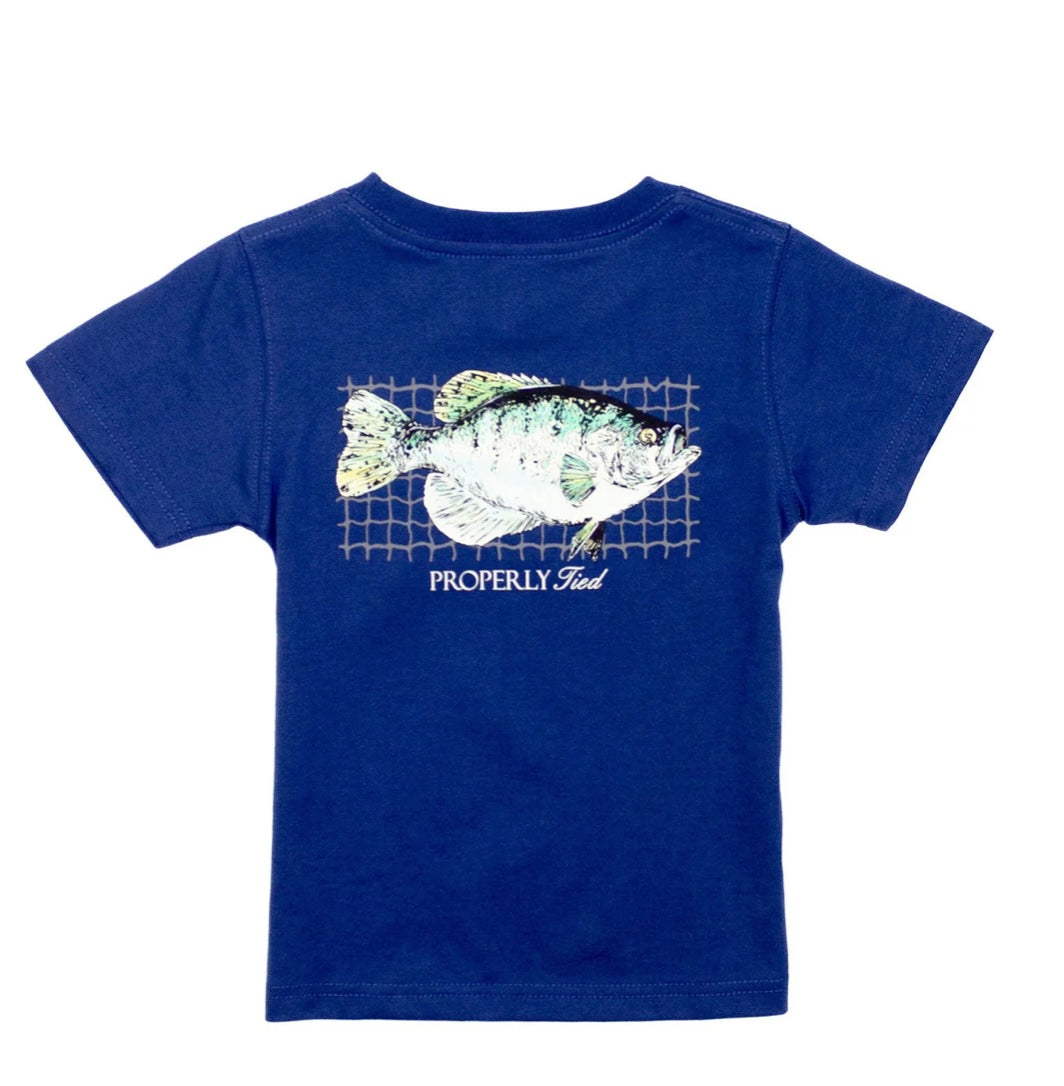 Boys Crappie River Blue Tee