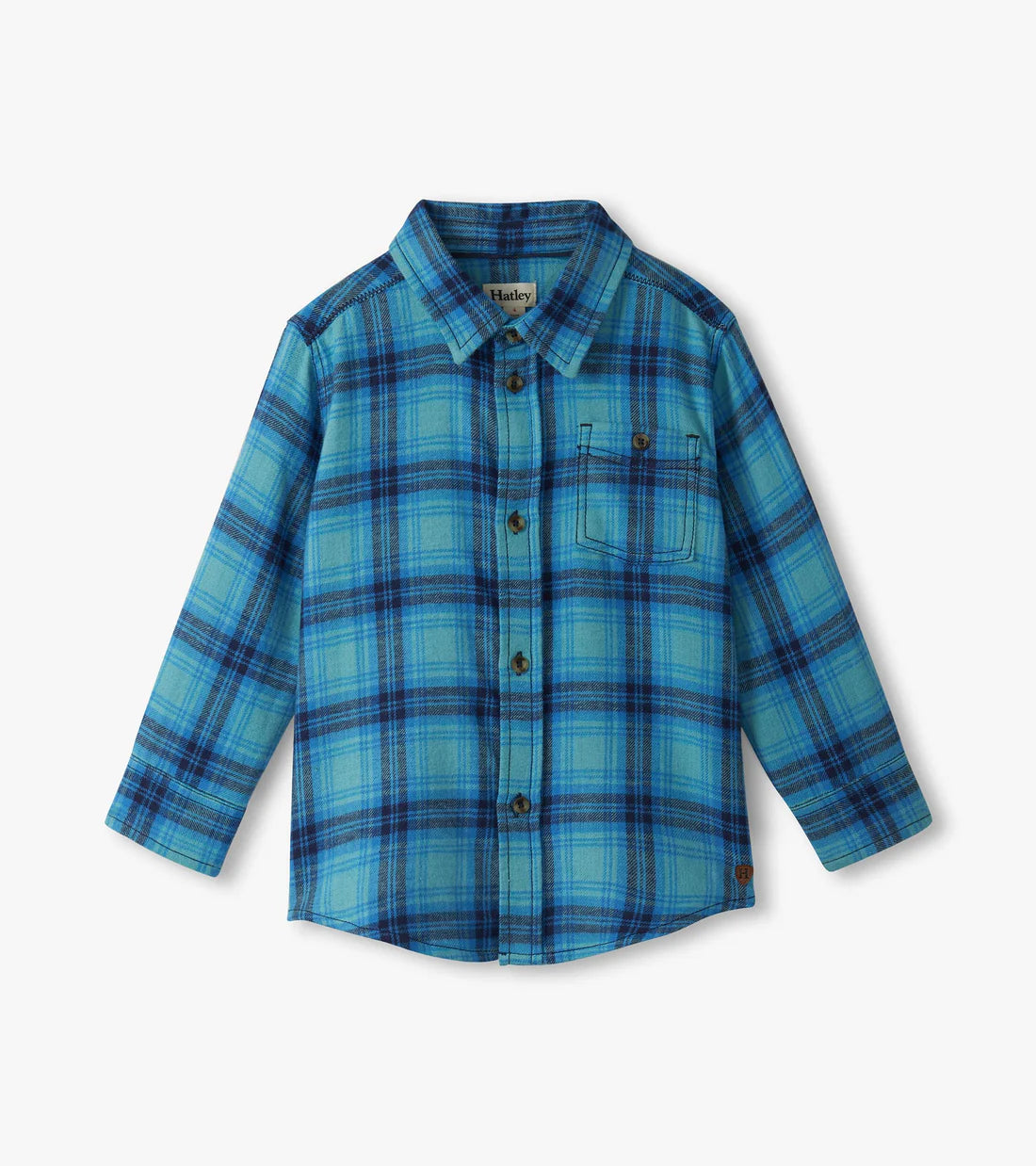 Blue Stone Plaid Button Down Shirt