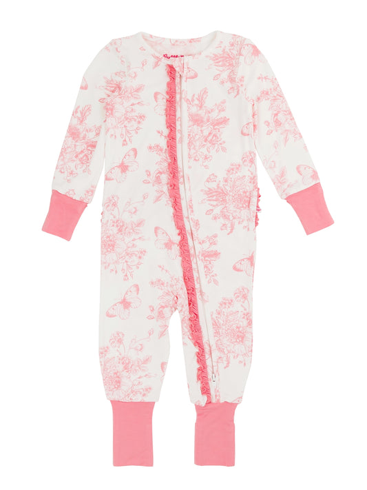 Pink Butterfly Garden Ruffle Convertible