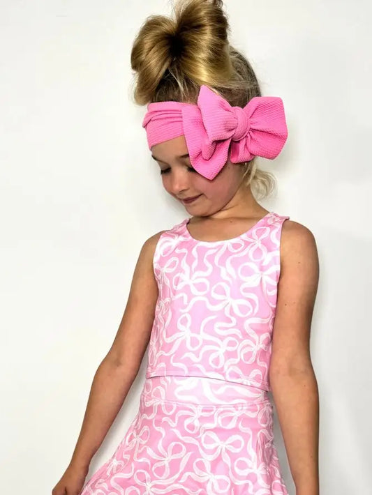 Bubble Gum Ribbon Girls Skort Set