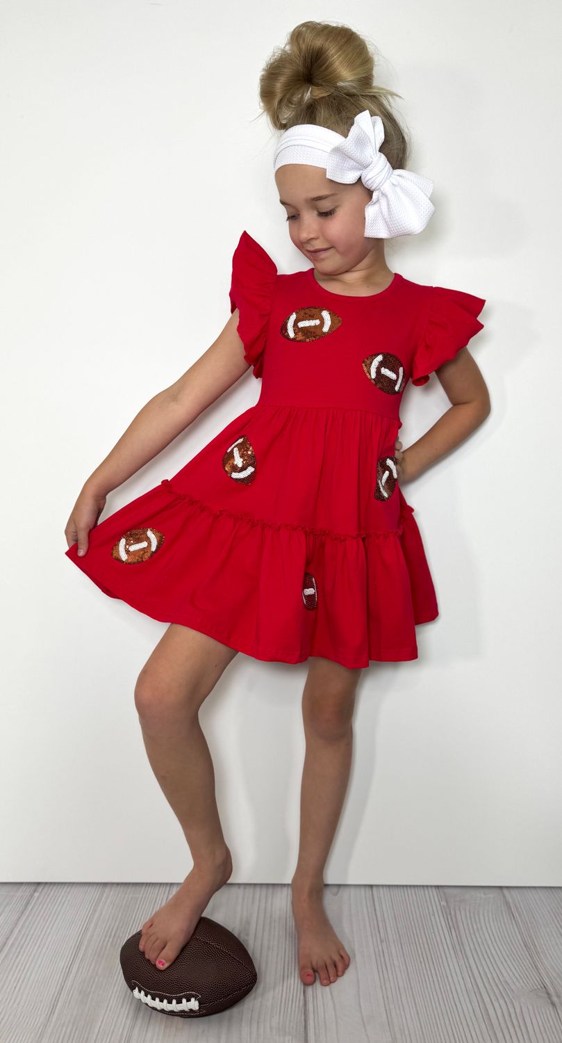 Red Sequin Football Dress