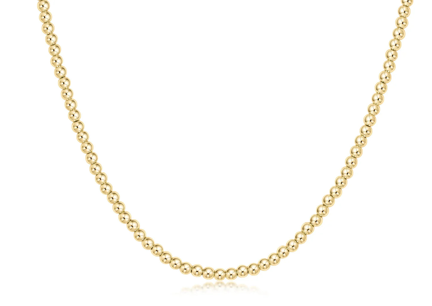 15" Choker Beaded - Classic Gold 3mm