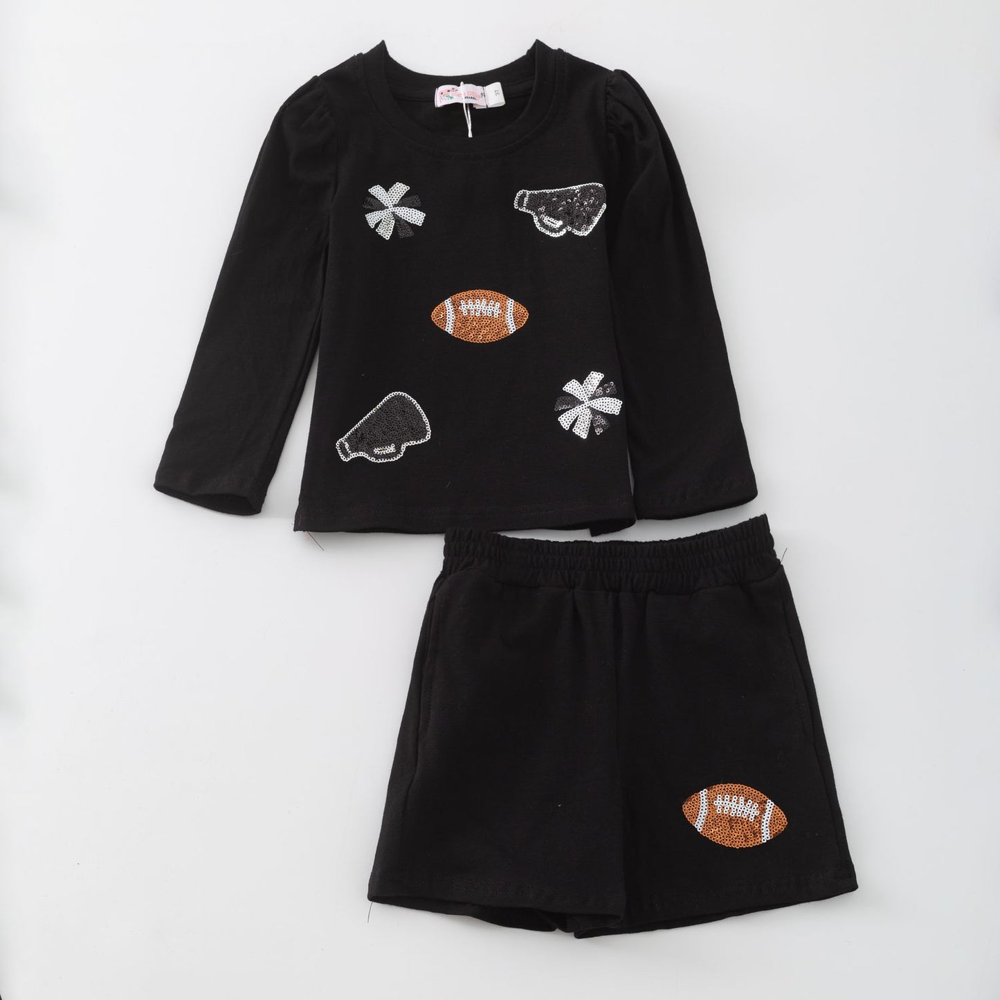 Black Sparkle Cheer Girls Set