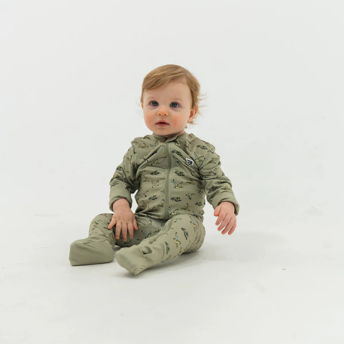 Flying Ducks Green Convertible Footie