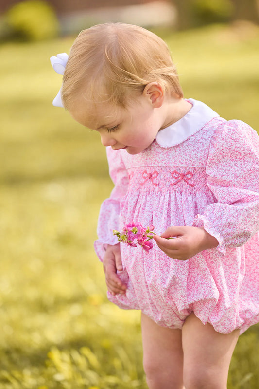 Pink Vinings Smocked Natalie Bubble