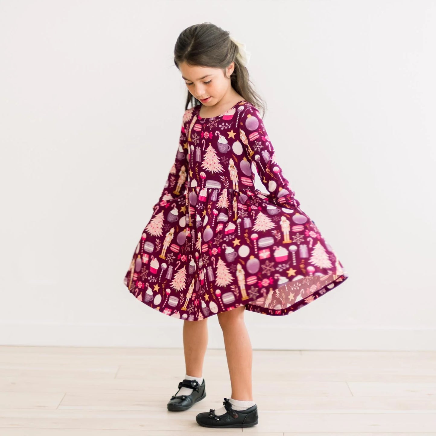 Melody Sugar Plum LS Twirl Dress