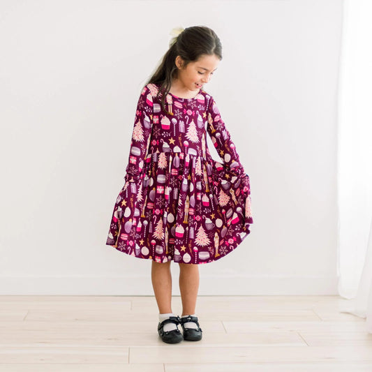 Melody Sugar Plum LS Twirl Dress
