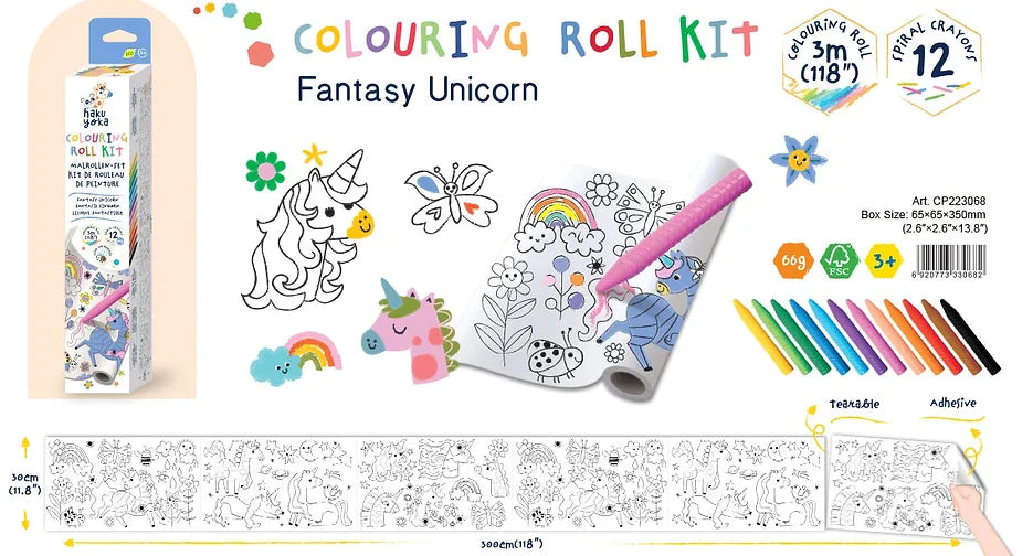 Coloring Roll Kit - Unicorn