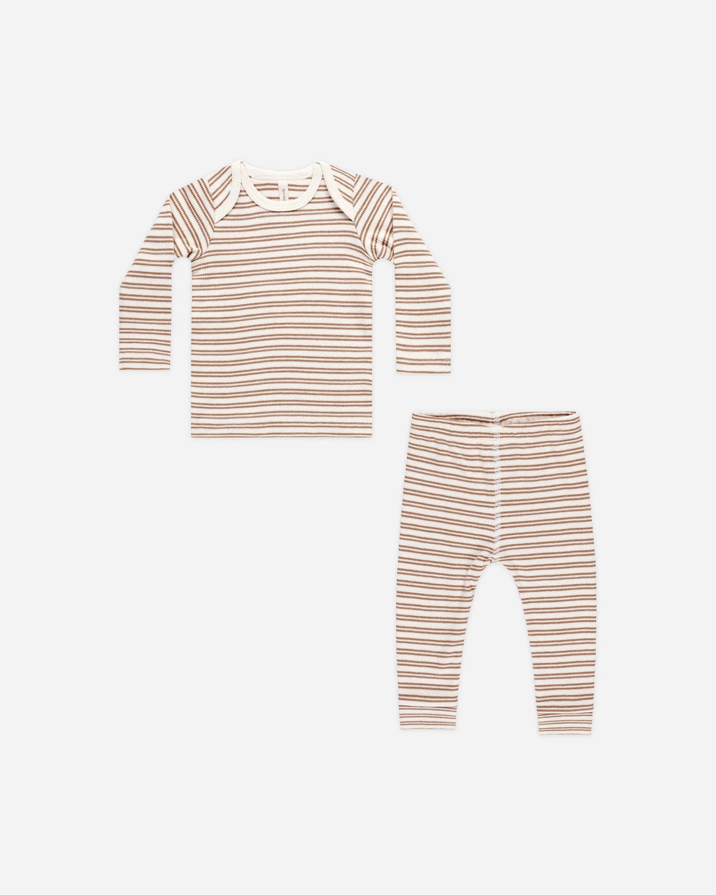 Ribbed Tee + Legging Set Golden Stripe