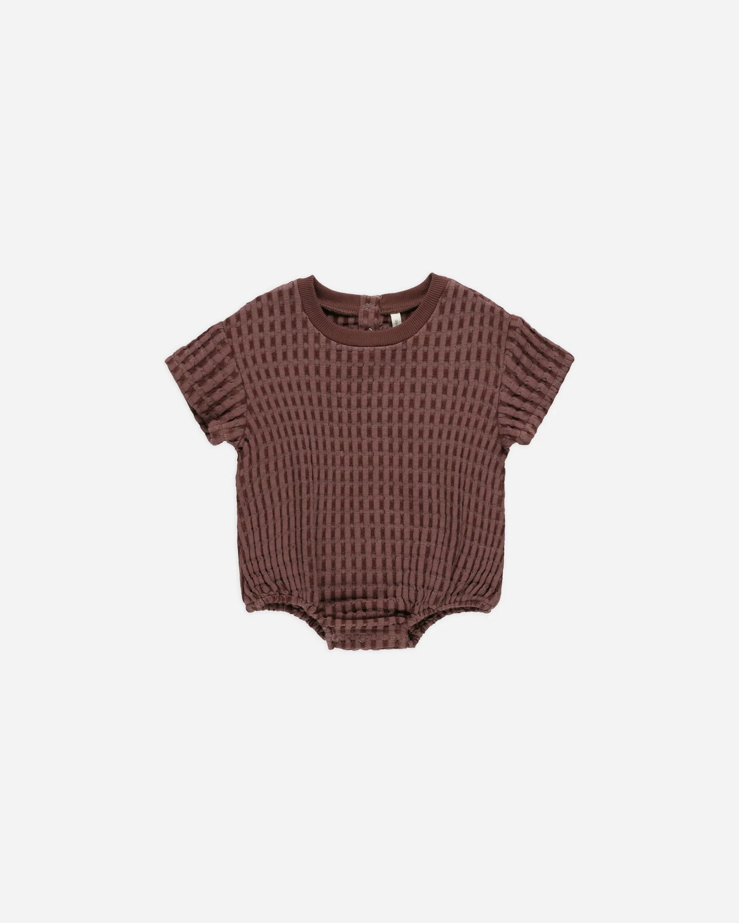 Relaxed Bubble Romper Plum