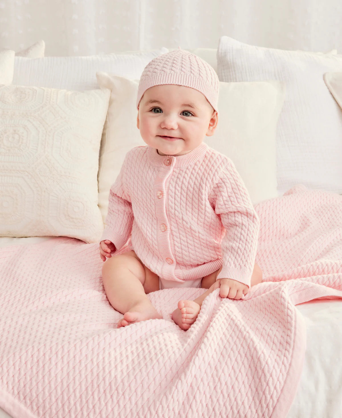 Light Pink Sweater & Hat Set