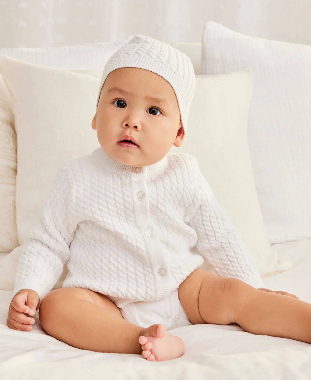 White Sweater & Hat Set