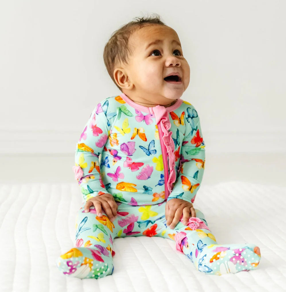 Butterflies Ruffle Footie