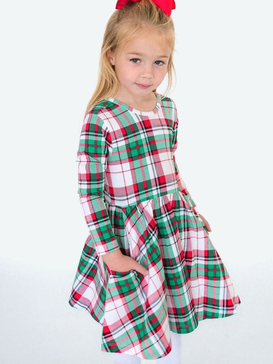 Dashing Dreams Plaid Twirl Dress