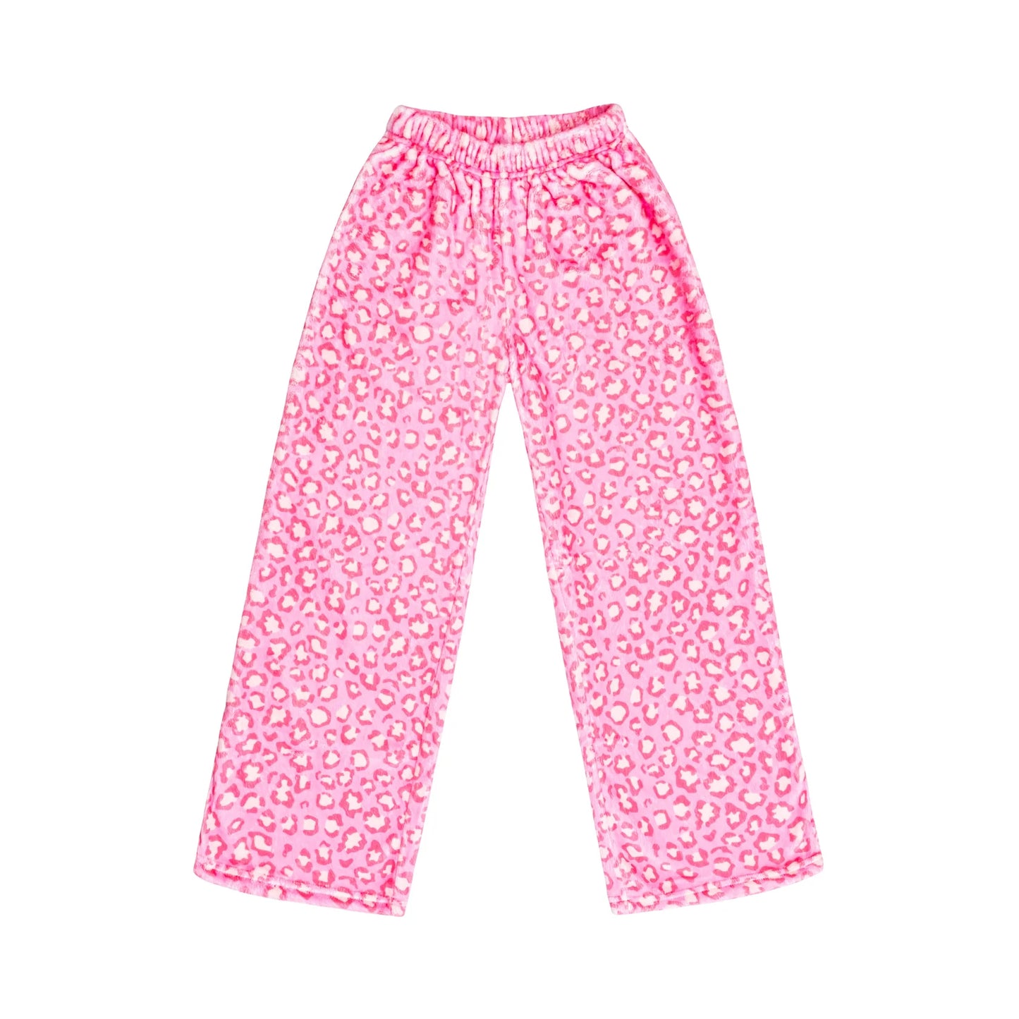 Pink Leopard Plush Pants