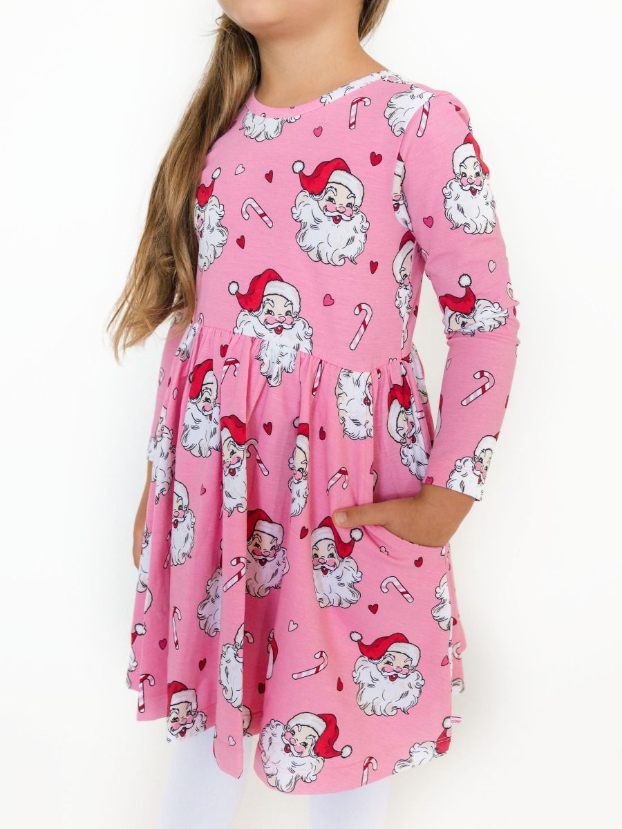 Pink Santa Joy Twirl Dress