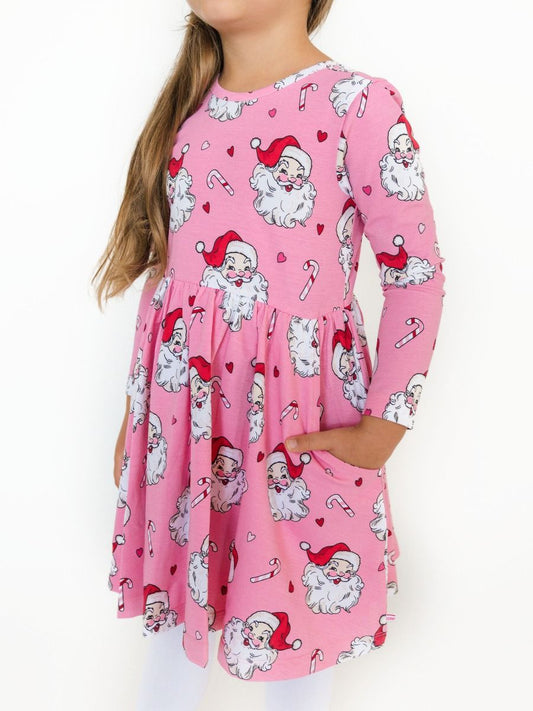Pink Santa Joy Twirl Dress