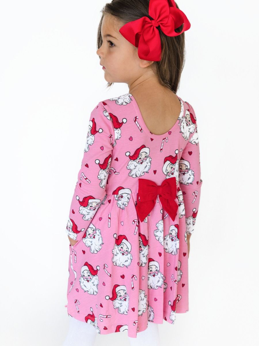 Pink Santa Joy Twirl Dress