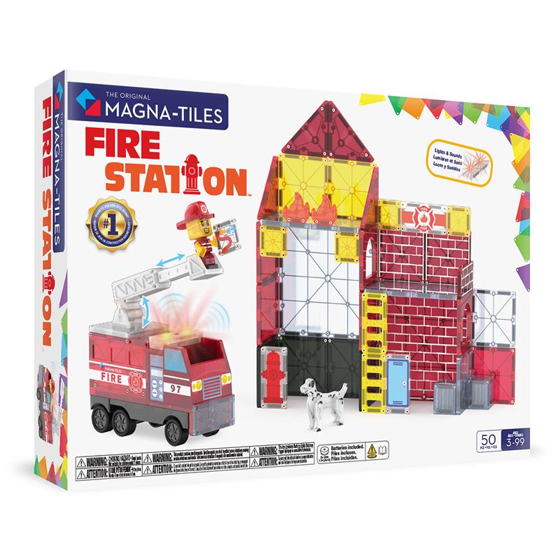 Magna-Tiles Fire Station 50-Piece Set