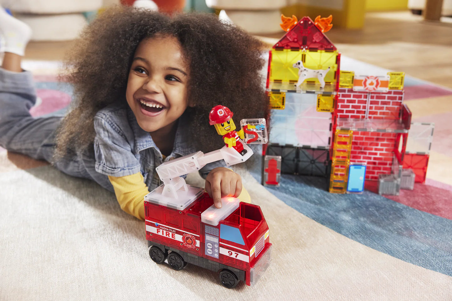 Magna-Tiles Fire Station 50-Piece Set