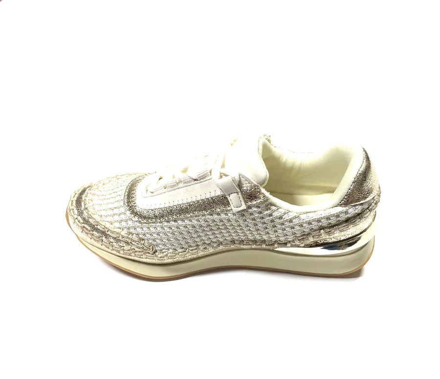 Karin Gold Knit Sneaker