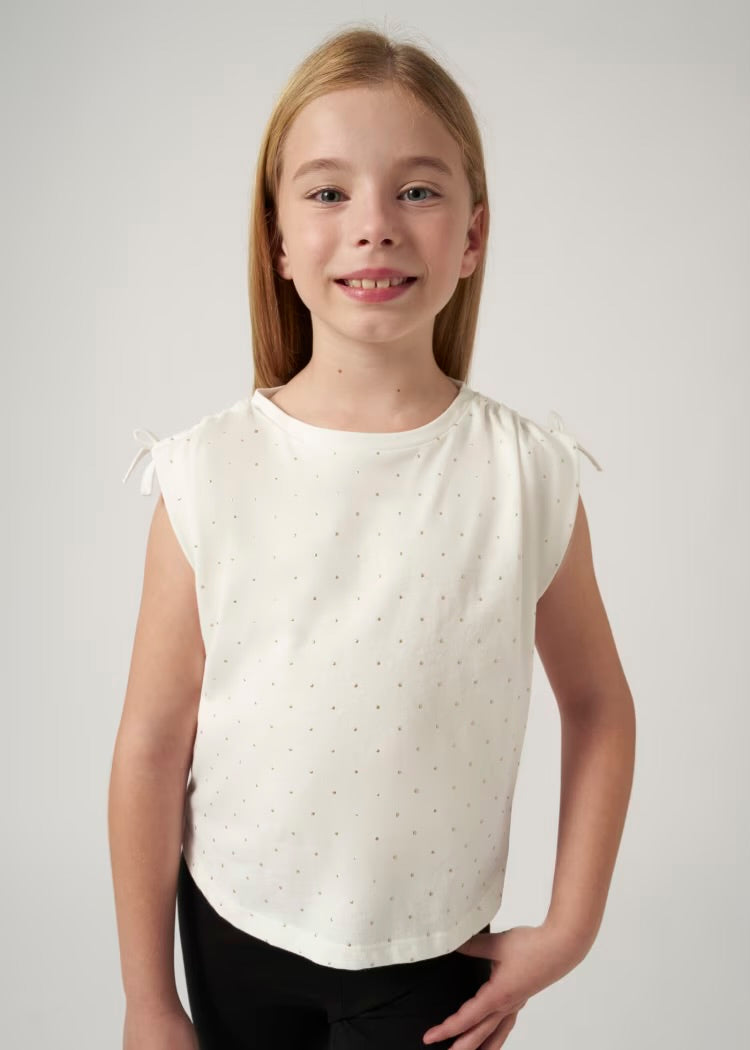 White Gold Spotted Top
