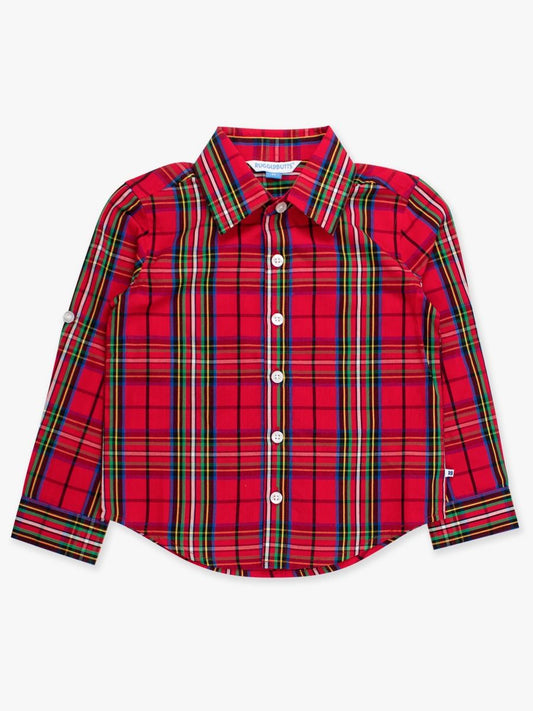 Red Nicholas Plaid Button Down Shirt