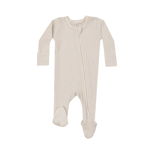Waffle Oatmeal 2way Zipper Footie