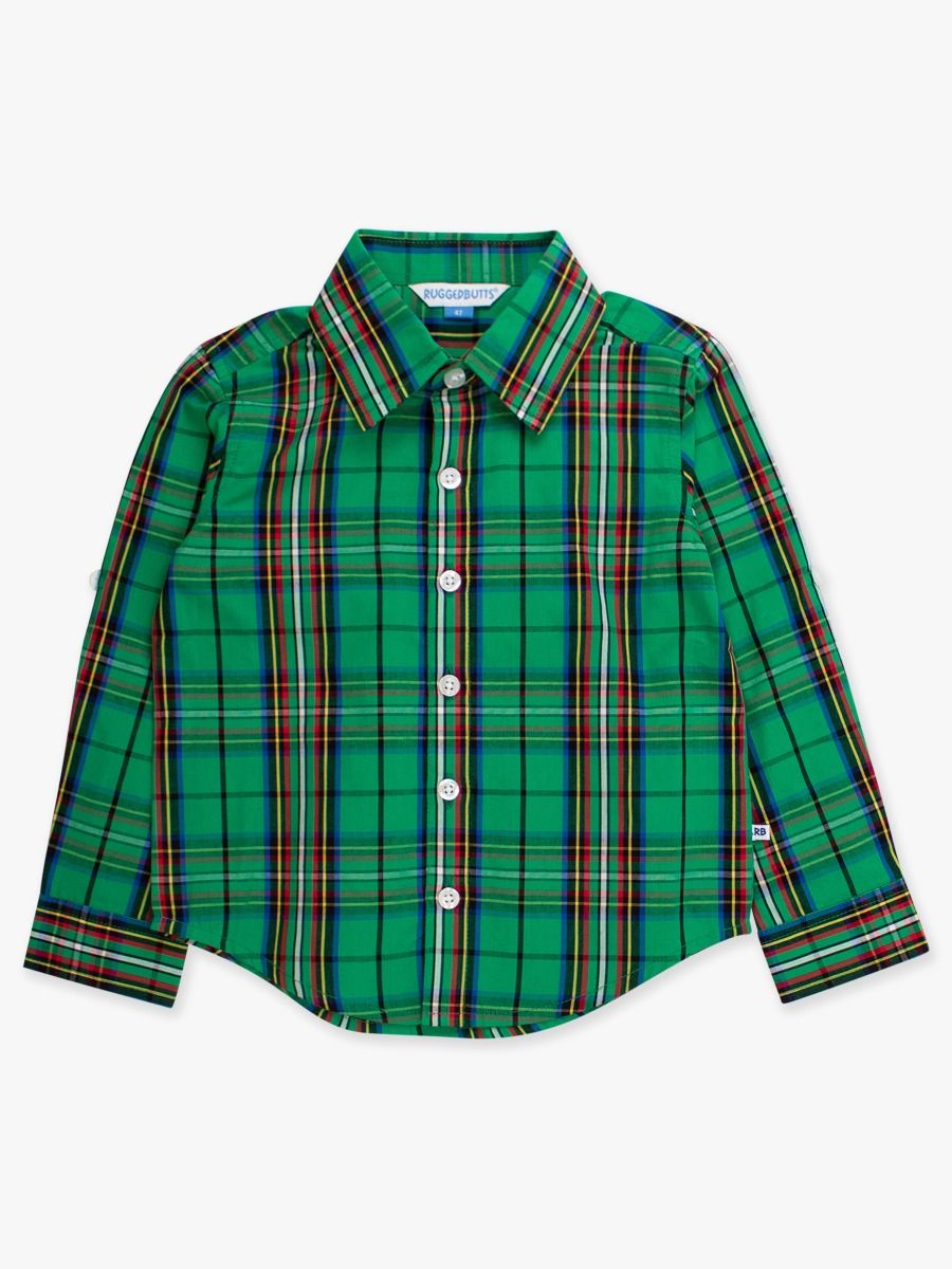 Green Nicholas Plaid Button Down Shirt