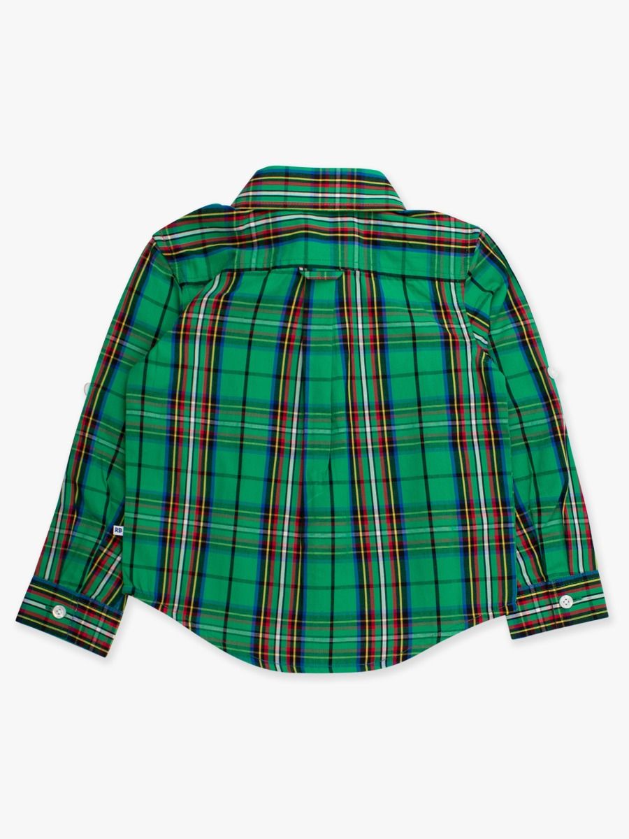 Green Nicholas Plaid Button Down Shirt