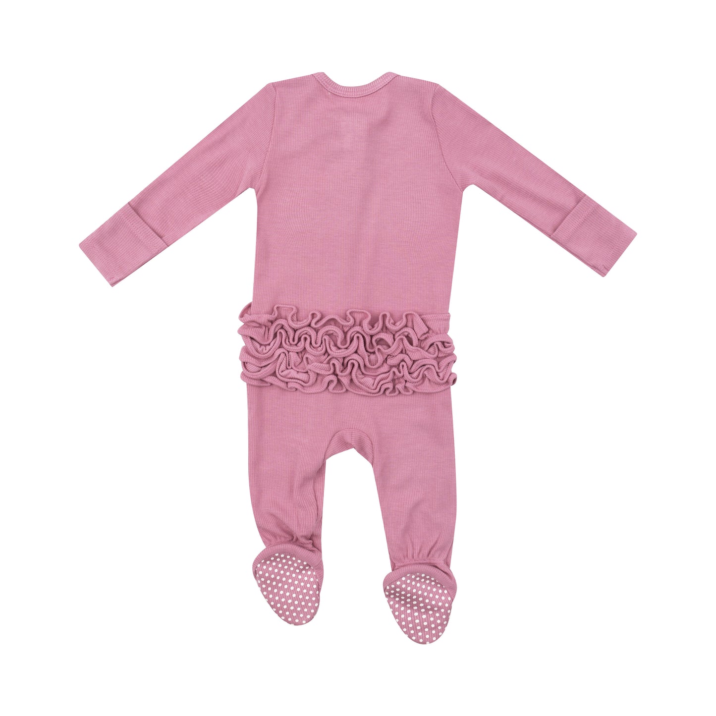 WILD ROSE 2 WAY ZIPPER RUFFLE FOOTIE