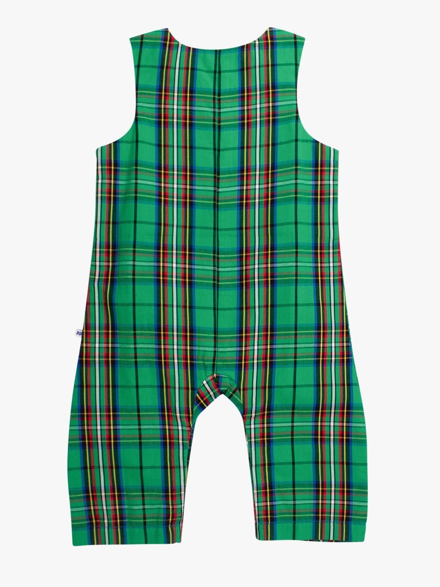 Green Nicholas Plaid Longall Romper